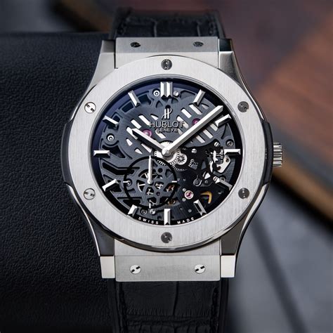 hublot classic fusion ultra thin skeleton titanium|Hublot classic fusion titanium price.